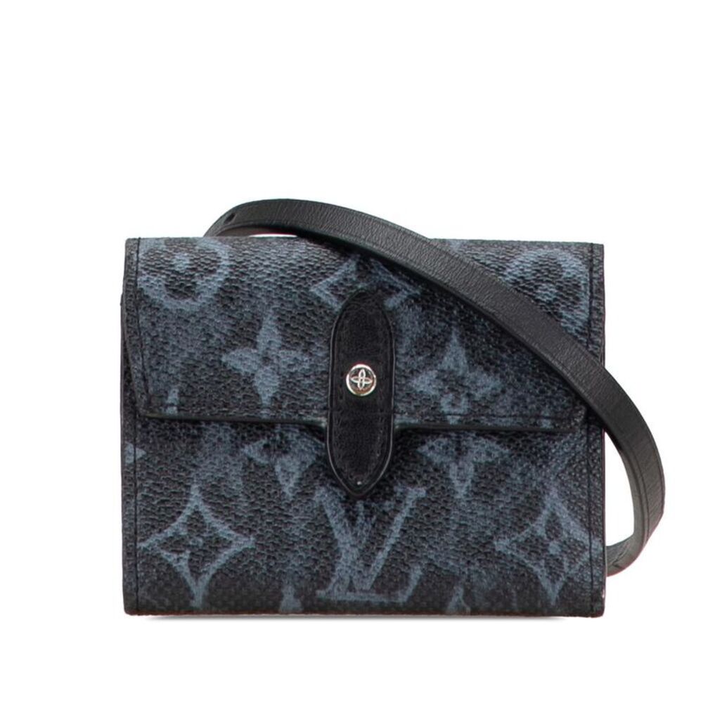 Pre Loved louis vuitton Easy Pouch On Strap Monogram Women Black Crossbody Bags - Picture 1 of 8